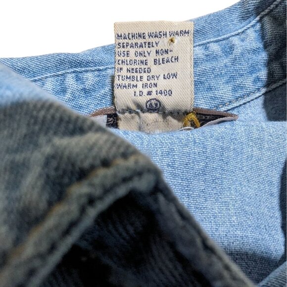 Gloria Vanderbilt Vintage Sleeveless belt elastic waist denim romper‎ jumpsuit S - Picture 10 of 15